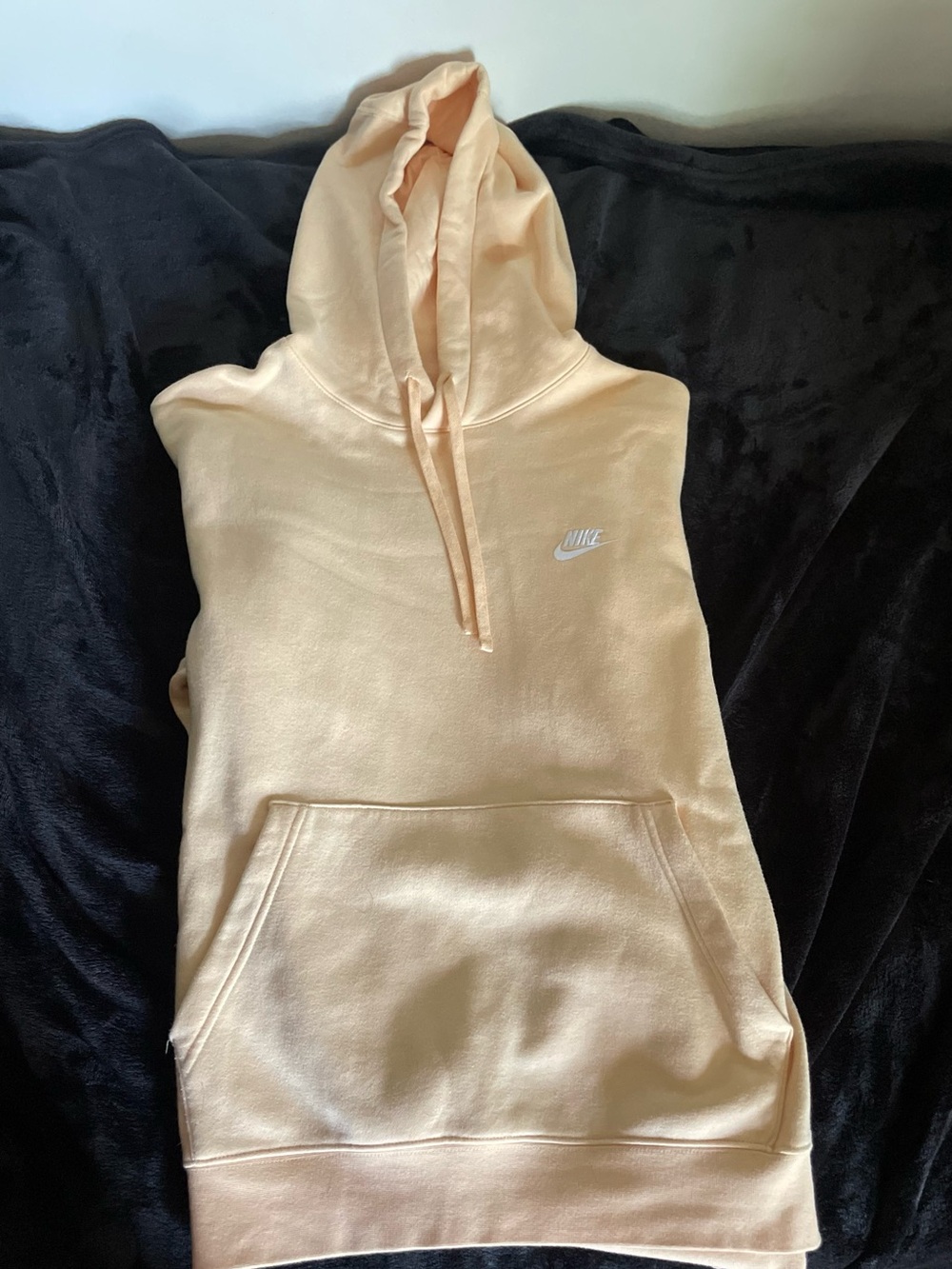 Nike Light Peach Hoodie with White Swoosh